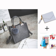 Load image into Gallery viewer, WANGKA handbag women shoulder bag luxury handbags women bags designer High-grade Scrub leather messenger bag Hairball women bag