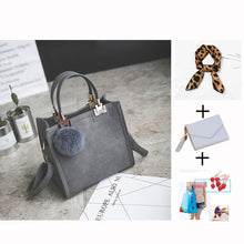 Load image into Gallery viewer, WANGKA handbag women shoulder bag luxury handbags women bags designer High-grade Scrub leather messenger bag Hairball women bag