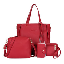Load image into Gallery viewer, 4pcs Woman Bag Set 2019 New Fashion Female Purse and Handbag Four-Piece Shoulder Bag Tote Messenger Purse Bag